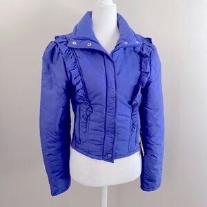 Obermeyer Vintage purple ruffle coat
